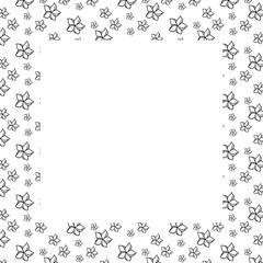Square frame flowers background for decoration.