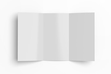 A4 potrait trifold brochure mockup on white background