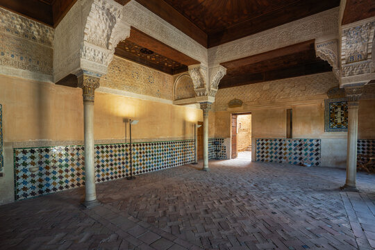 Council Hall (Sala del Mexuar) at Nasrid Palaces of Alhambra - Granada, Andalusia, Spain