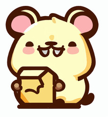 cute icon of hamster