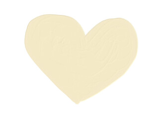 golden heart on white background