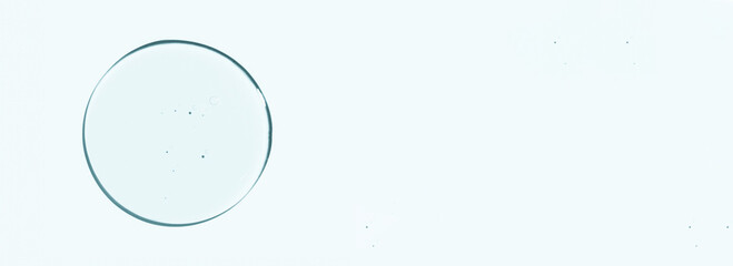 transparent gel on a white background. Empty space