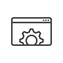 Web Development, Support, Configuration Isolated Vector Icon