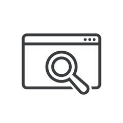Search, Magnifier Isolated Vector Icon