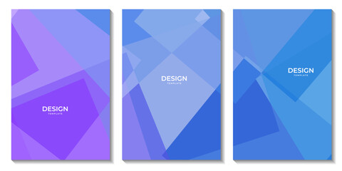 abstract flyers geometric blue and purple background