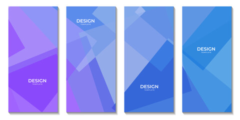 abstract brochures geometric blue and purple background