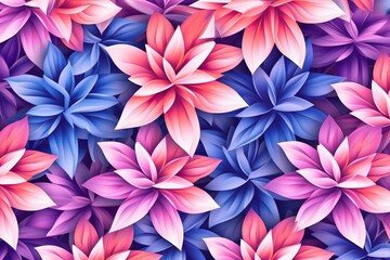 Flower, abstract floral pattern background (Ai generated)