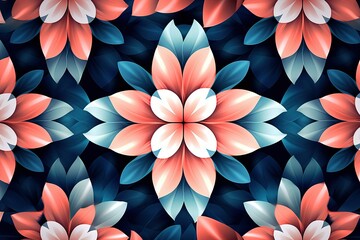 Abstract floral art pattern, flower background (Ai generated)