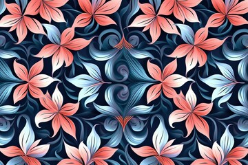 Abstract floral art pattern, flower background (Ai generated)