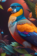 Obraz na płótnie Canvas Bird design with Generative AI 