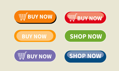 Shop now , buy now button vector , illustarion button, icon ,  shop now logo  