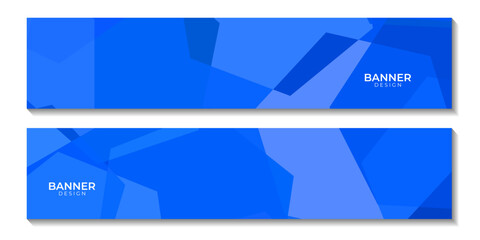 abstract blue banners geometric background for business