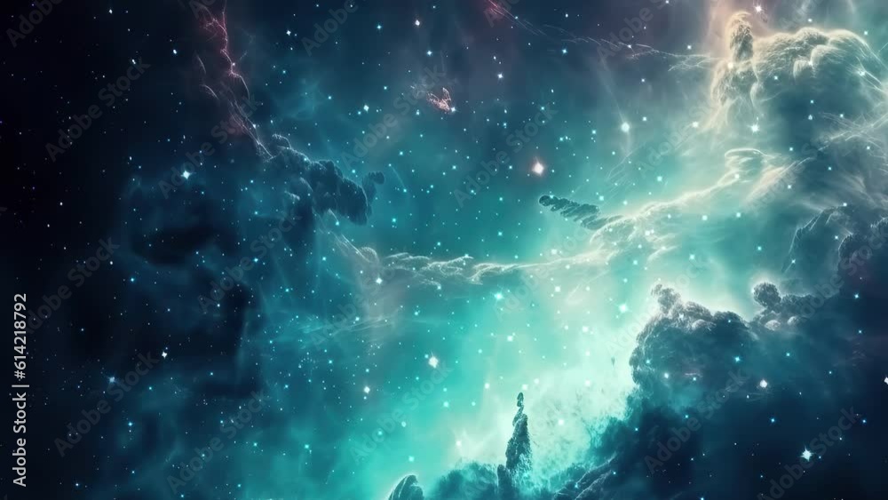 Poster galaxy and nebula. abstract space background. endless universe with stars and galaxies in outer spac