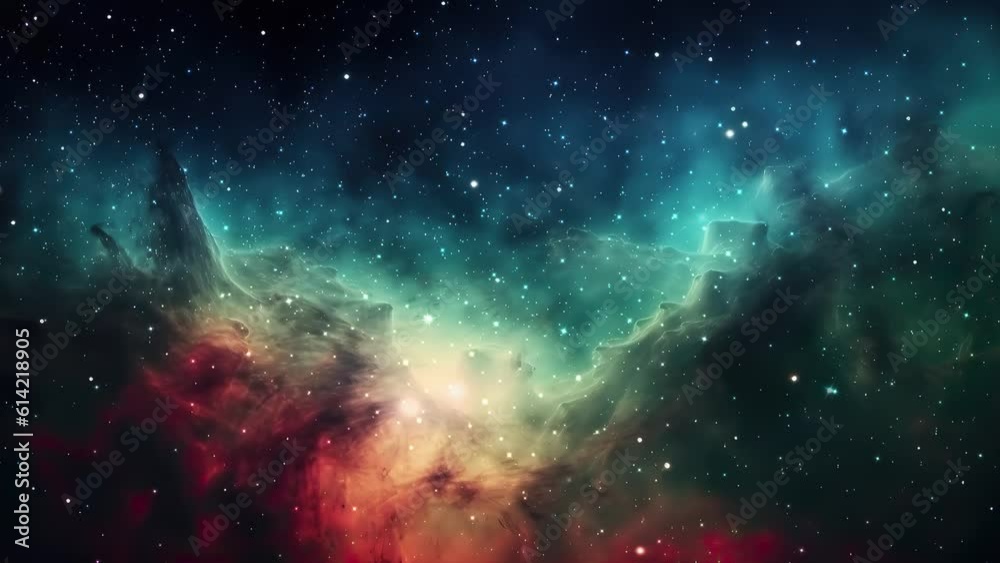 Wall mural galaxy and nebula. abstract space background. endless universe with stars and galaxies in outer spac