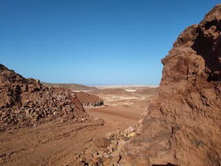 Fototapeta na wymiar Egypt desert, sandy sahara, travel 2023