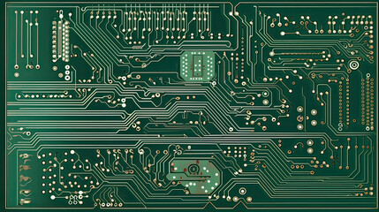 Abstract background of motherboard, circuit board - generative ai