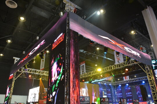 Axor helmets booth at Inside racing bike festival in Pasay, Philippines