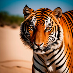 Tiger close-up. Wildlife photo.
