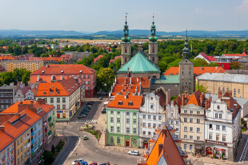Centrum Nysy widziane z wieży ratuszowej. © Jacek