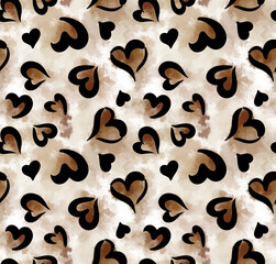 Leopard and zebra pattern design, illustration background, brown leopard and zebra design pattern.