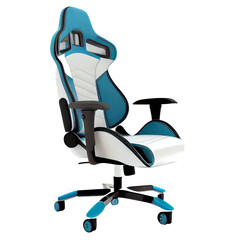 Gaming Chair 3d render, isolated transparent background