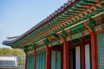 Seoul, South Korea-Korean architecture and palaces during winter