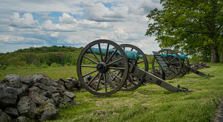 Cannon memorial in Gettysburg