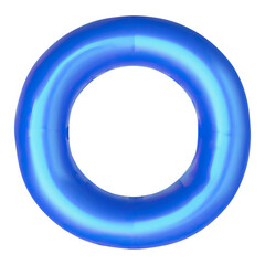 Blue inflatable swimming ring for a pool party isolated png file