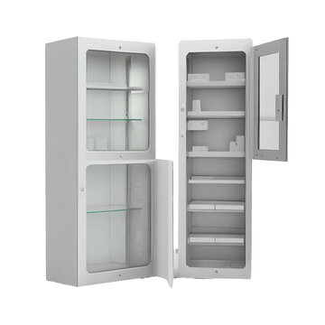 Medicine Cabinet 3d render, isolated transparent background