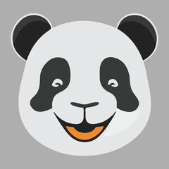 A default simple smile panda logo design