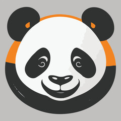 About default simple smile panda logo design