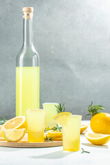Summer drink limoncello. traditional Italian alcoholic drink