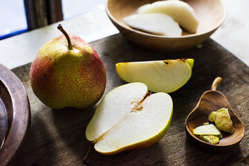 Naklejka na ściany i meble Fresh pears fruit