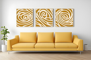 Decoration art wall frame, minimalist interior decorative sofa multiple frames