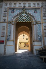 India,Rajasthan.22.02.2023.Entrance arch Romantic and luxury City Palace of Maharajah in Udaipur on Lake Pichola,  Discover the beauty of India. Open world after covid-19