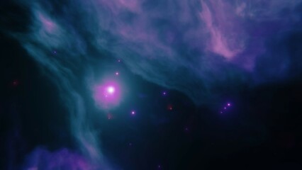 Fototapeta na wymiar Nebula, Cosmic space and stars, blue and purple cosmic abstract background.