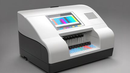 Biologist woman researcher putting liquid sample. Generative Ai