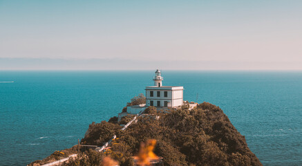 lighthouse in monte di procida, italy