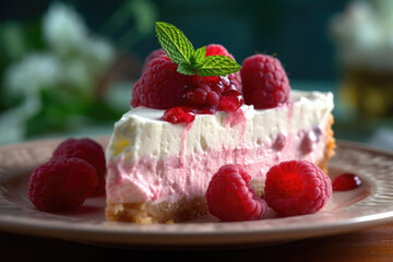 healthy delicious dessert on background