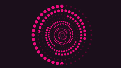 Abstract mandala pink and purple dotted background.