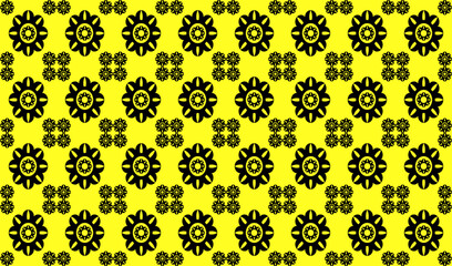 seamless pattern with yellow flowers