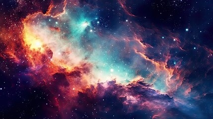 space galaxy cloud nebula. Stary night cosmos. Universe science astronomy. Supernova background generative AI