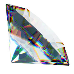 Diamond jewel on transparent background. High quality 3d render