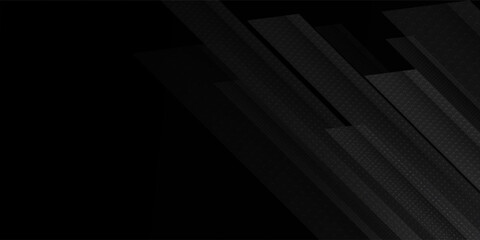 Obraz premium Black abstract geometric background. Modern shape concept.
