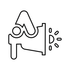 Adwords Campaign icon. Line, outline design.