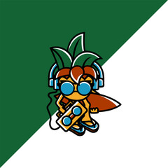 Illustration music pineapple