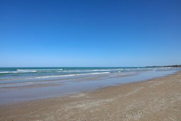 The beach by the North Sea in Løkken, Denmark