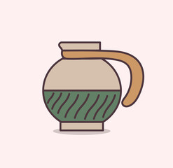 Teapot coffee pot icon vector illustration coffee cup