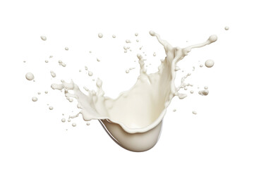 Milk splash isolated on transparent or white background, png