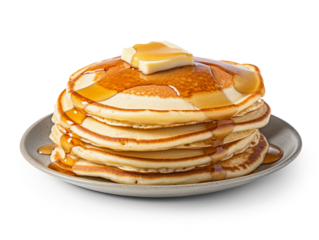 Pancakes isolated on transparent or white background, png